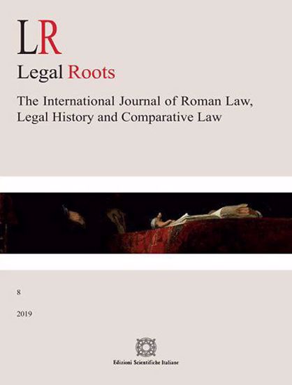 Immagine di LR. Legal roots. The international journal of roman law, legal history and comparative law (2019). Vol. 8