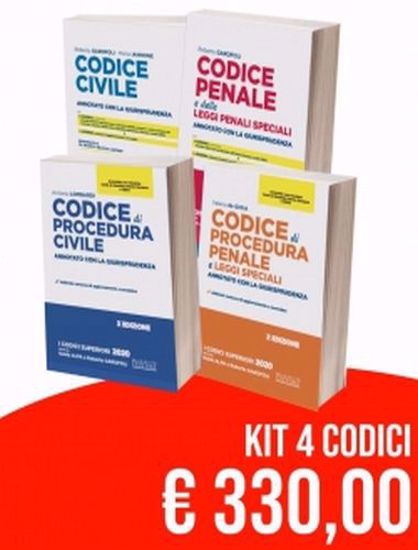 Immagine di Kit Codici Esame Avvocato 2020: Codice civile-Codice penale e delle leggi penali speciali-Codice di procedura civile-Codice di procedura penale e leggi speciali