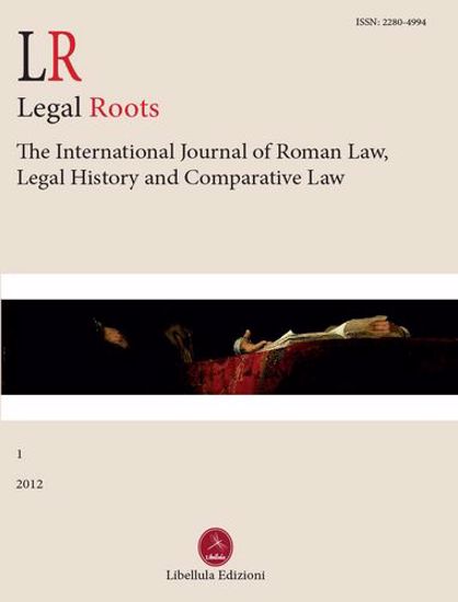 Immagine di LR. Legal roots. The international journal of roman law, legal history and comparative law. 1/2012
