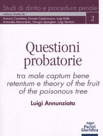 Immagine di Questioni probatorie. Tra male captum bene retentum e theory of the fruit of the poisonous tree