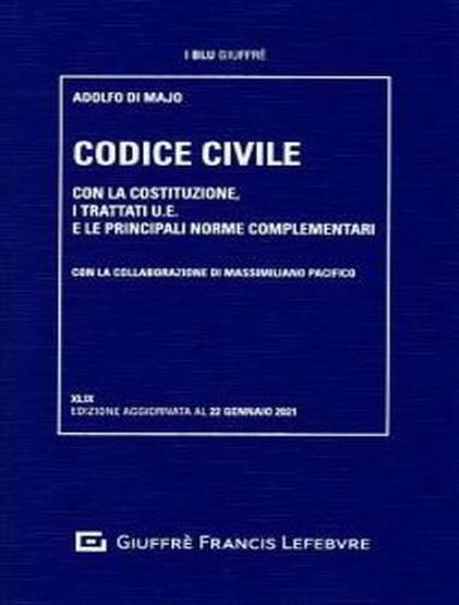Immagine di Codice civile. Con la Costituzione, i trattati U.E. e le principali norme complementari Ed. Gennaio 2021