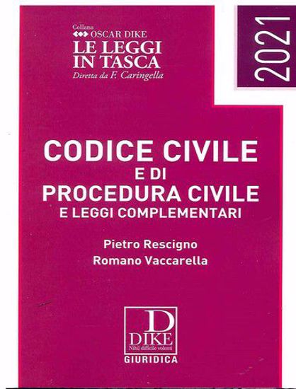 Immagine di Codice civile e codice di procedura civile e leggi complementari pocket Gennaio 2021