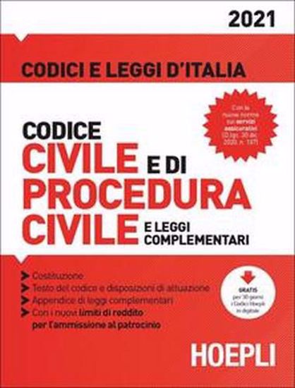 Immagine di Codice civile e di procedura civile e leggi complementari 2021