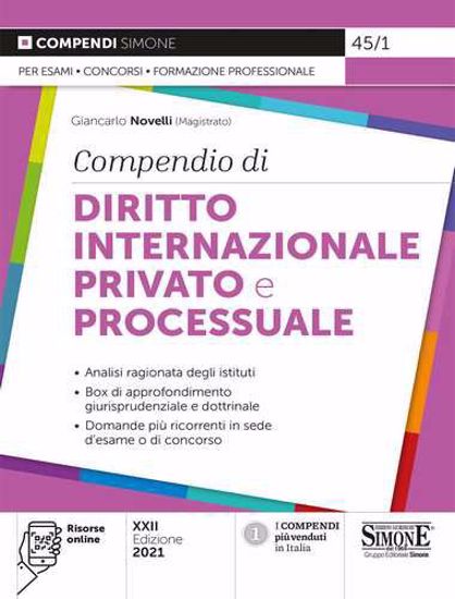 Immagine di Compendio di diritto internazionale privato e processuale