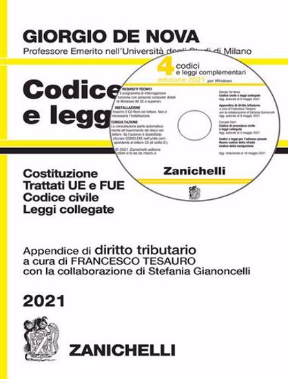 Immagine di Codice civile e leggi collegate 2021. Con appendice di diritto tributario. Con CD-ROM