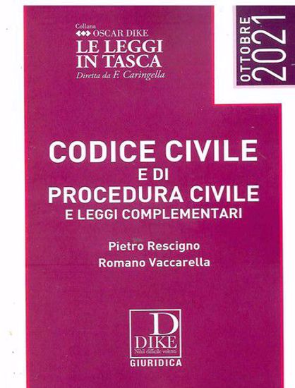 Immagine di Codice civile e codice di procedura civile e leggi complementari pocket - Ottobre 2021