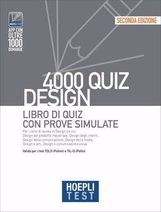 Immagine di Hoepli test. 5000 quiz. Design. Libro di Quiz con prove simulate