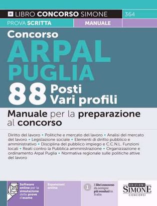 Immagine di Concorso Arpal Puglia. 88 posti vari profili. Manuale per la preparazione al concorso. Con software di simulazione