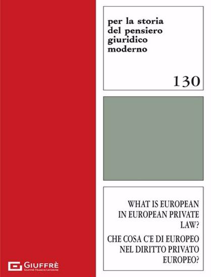 Immagine di What Is European in European Private Law?