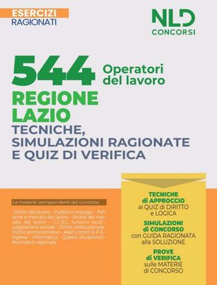 Immagine di 544 Operatori Del Lavoro Regione Lazio - Eserciziario Ragionato