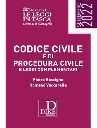 Immagine di Codice Civile e di Procedura Civile e leggi complementari Pocket - Settembre 2022