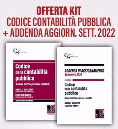 Immagine di Offerta kit - Codice della contabilità pubblica + addenda di aggiornamento Settembre 2022