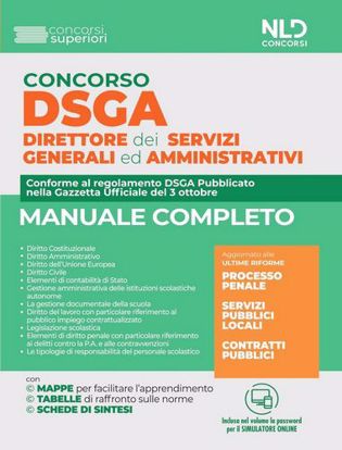 Immagine di Concorso DSGA. Direttore dei servizi generali e amministrativi. Manuale completo. Con software di simulazione