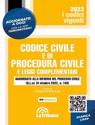 Immagine di Codice civile e di procedura civile e leggi complementari. Con App Tribunacodici - Novembre 2022