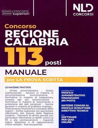 Immagine di Concorso Regione Calabria 113 posti. cat. D.