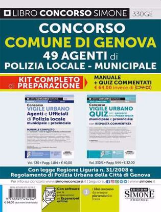 Immagine di Concorso Comune di Genova 49 Agenti di Polizia Locale – Municipale – KIT Completo di preparazione Tomo 2