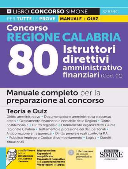 Immagine di Concorso Regione Calabria 80 Istruttori direttivi amministrativo-finanziari (COD. 01) – Manuale