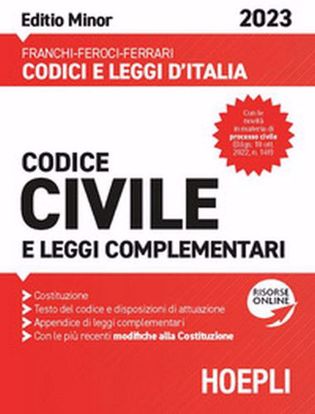 Immagine di Codice civile e leggi complementari Febbraio 2023. Editio minor