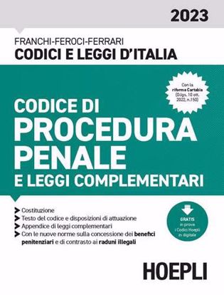 Immagine di Codice di procedura penale e leggi complementari Febbraio 2023. Con espansione online