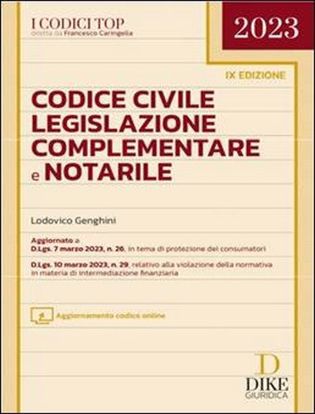 Immagine di Codice Civile Legislazione Complementare e Notarile Top 2023
