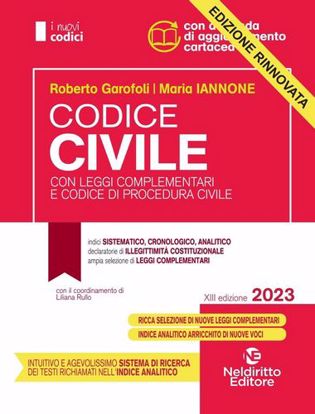 Immagine di Codice civile con leggi complementari e codice di procedura civile 2023