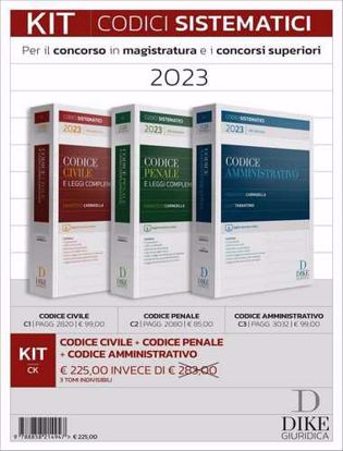 Immagine di KIT Codici Sistematici 2023 – Civile + Penale + Amministrativo