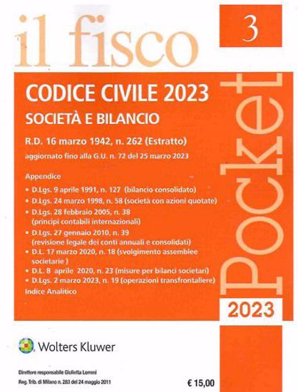 Immagine di Codice civile 2023. Società e bilancio