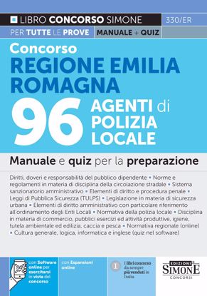 Immagine di Concorso Regione Emilia Romagna 96 Agenti di Polizia Locale – Manuale e quiz per la preparazione