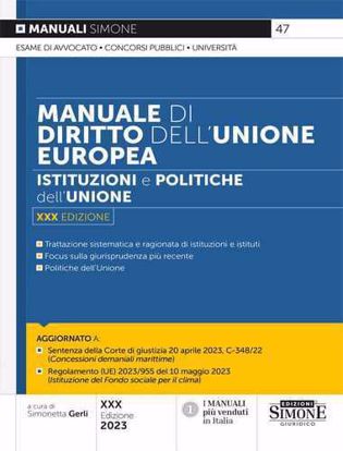 Immagine di Manuale di Diritto dell’Unione europea – Istituzioni e Politiche dell’Unione