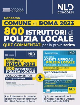 Immagine di Concorso comune di Roma 800 agenti della Polizia Locale. Quiz commentati per la prova scritta