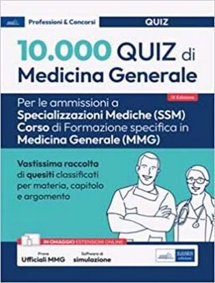 Immagine di 10.000 quiz di medicina generale per spec. mediche