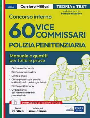 Immagine di Concorso interno 60 vice Commissari Polizia Penitenziaria. Manuale e quesiti per tutte le prove d'esame
