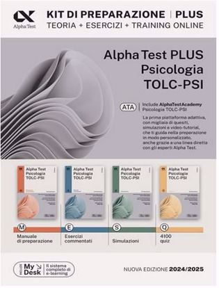 Immagine di Alpha Test plus psicologia TOLC-PSI. Kit completo di preparazione con training on line personalizzato Tomo 4