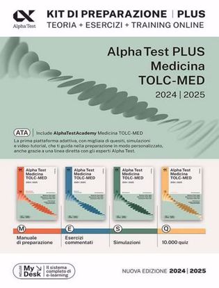 Immagine di Alpha Test. Medicina. TOLC-MED. Kit di preparazione Plus. Teoria + esercizi + training online Tomo 1
