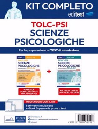 Immagine di TOLC PSI 2024. Kit completo per il test di Scienze psicologiche. Con ebook. Con espansione online. Con software di simulazione