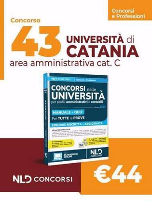 Immagine di 43 posti Università di Catania: concorso area amministrativa cat. C. Manuale + Quiz 2024