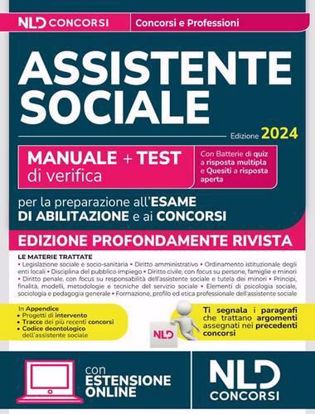 Immagine di Assistente sociale 2024. Manuale + Test di verifica per la preparazione all'esame di abilitazione e ai concorsi