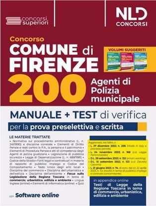 Immagine di Concorso Comune di Firenze. Manuale completo + Test di verifica per la prova preselettiva e scritta per 200 agenti di polizia municipale
