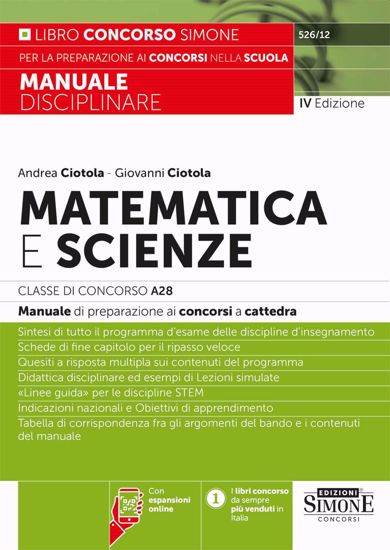 Immagine di Matematica e scienze. Classe di concorso A28. Manuale di preparazione ai concorsi a cattedra