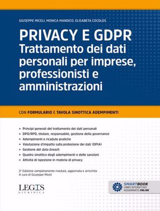 Immagine di Privacy e GDPR. Trattamento dei dati personali per imprese, professionisti e amministrazioni