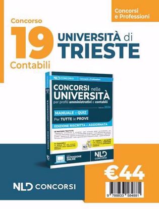 Immagine di 19 posti Università di Trieste. Concorso area contabile: Manuale + Quiz 2024