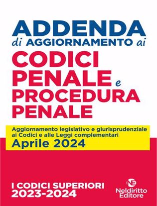 Immagine di ADDENDA AL CODICE PENALE E AL CODICE PROCEDURA PENALE APRILE 2024 